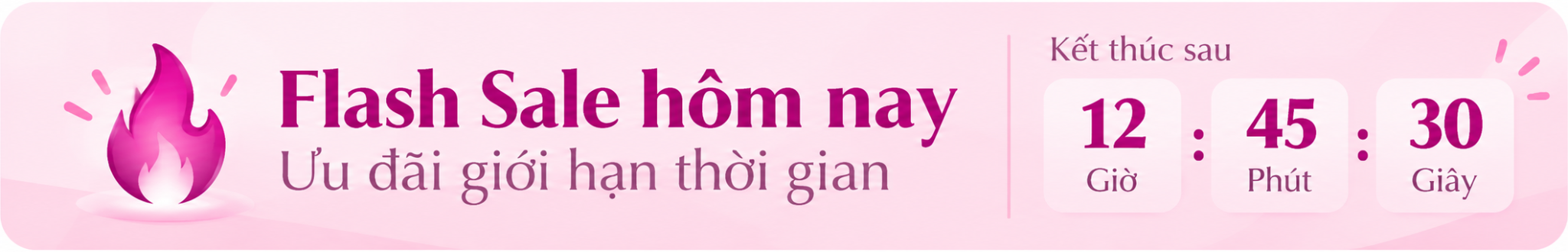 Flash Sale hôm nay – Ưu đãi giới hạn thời gian – Kết thúc sau